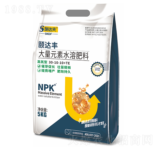 頤達豐大量元素水溶肥料30-10-10+TE-施達夫